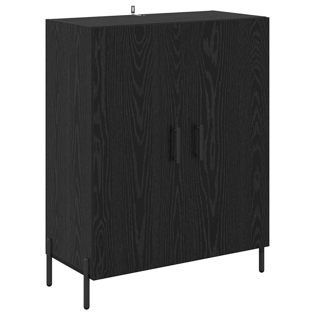 Bufet Stejar Negru 69,5 x 34 x 90 cm Lemn compozit