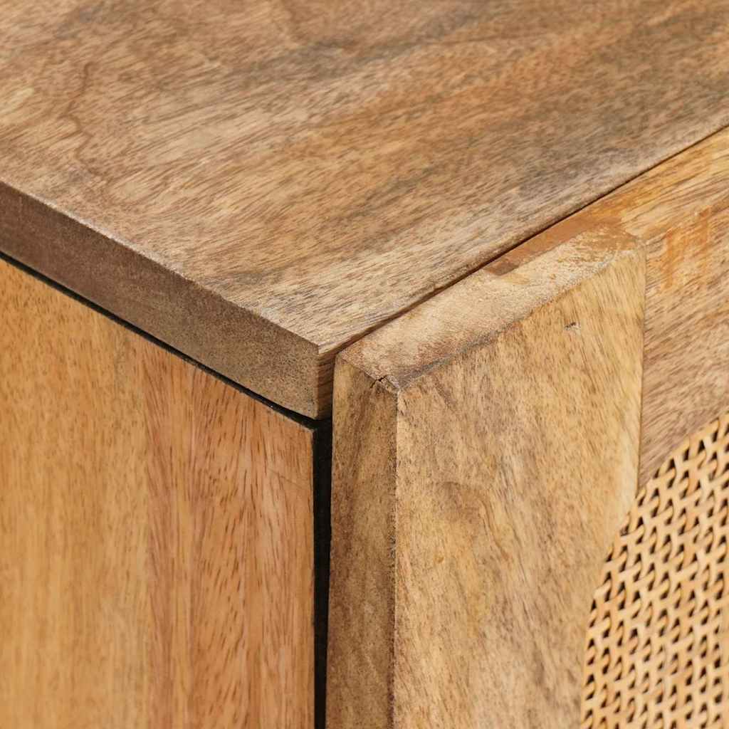 Bufet cu depozitare Maro 40 x 33,5 x 110 cm Lemn de mango solid — imaginea 9