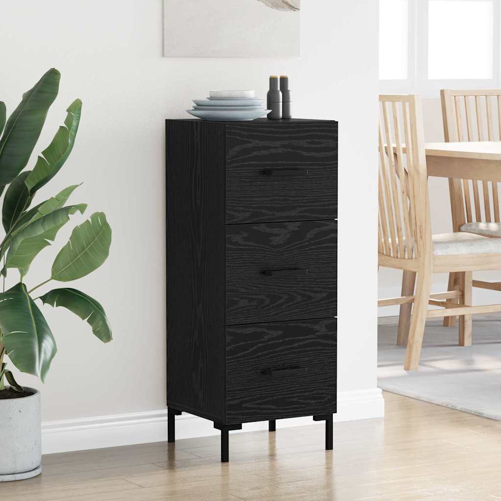 Bufet cu sertar Stejar Negru 34,5 x 34 x 90 cm Lemn compozit — imaginea 5