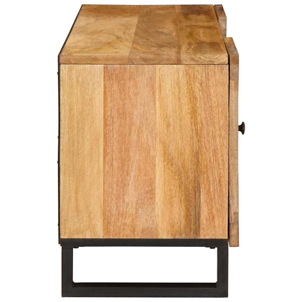 Cabinet TV cu raft Maro 105 x 33,5 x 46 cm Lemn de mango solid — imaginea 5