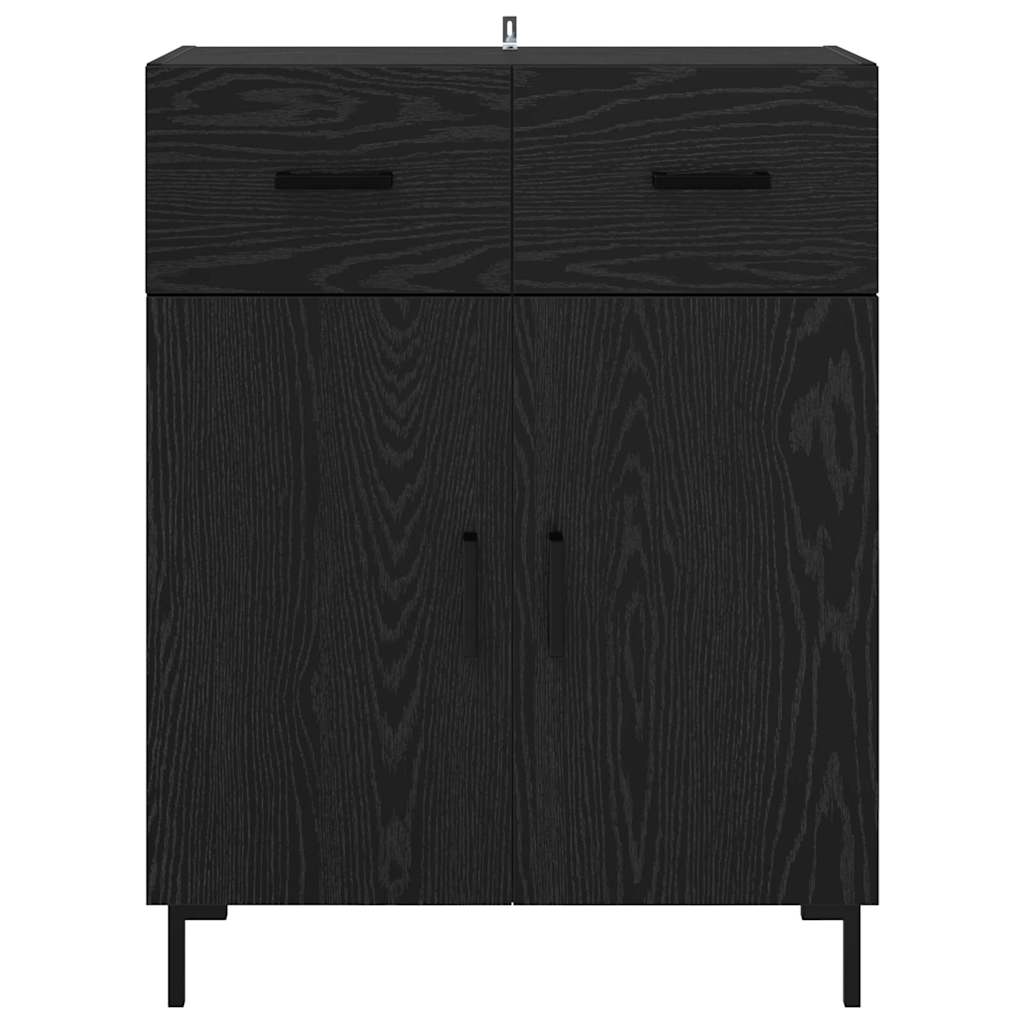 Bufet cu sertar Stejar Negru 69,5 x 34 x 90 cm Lemn compozit — imaginea 7