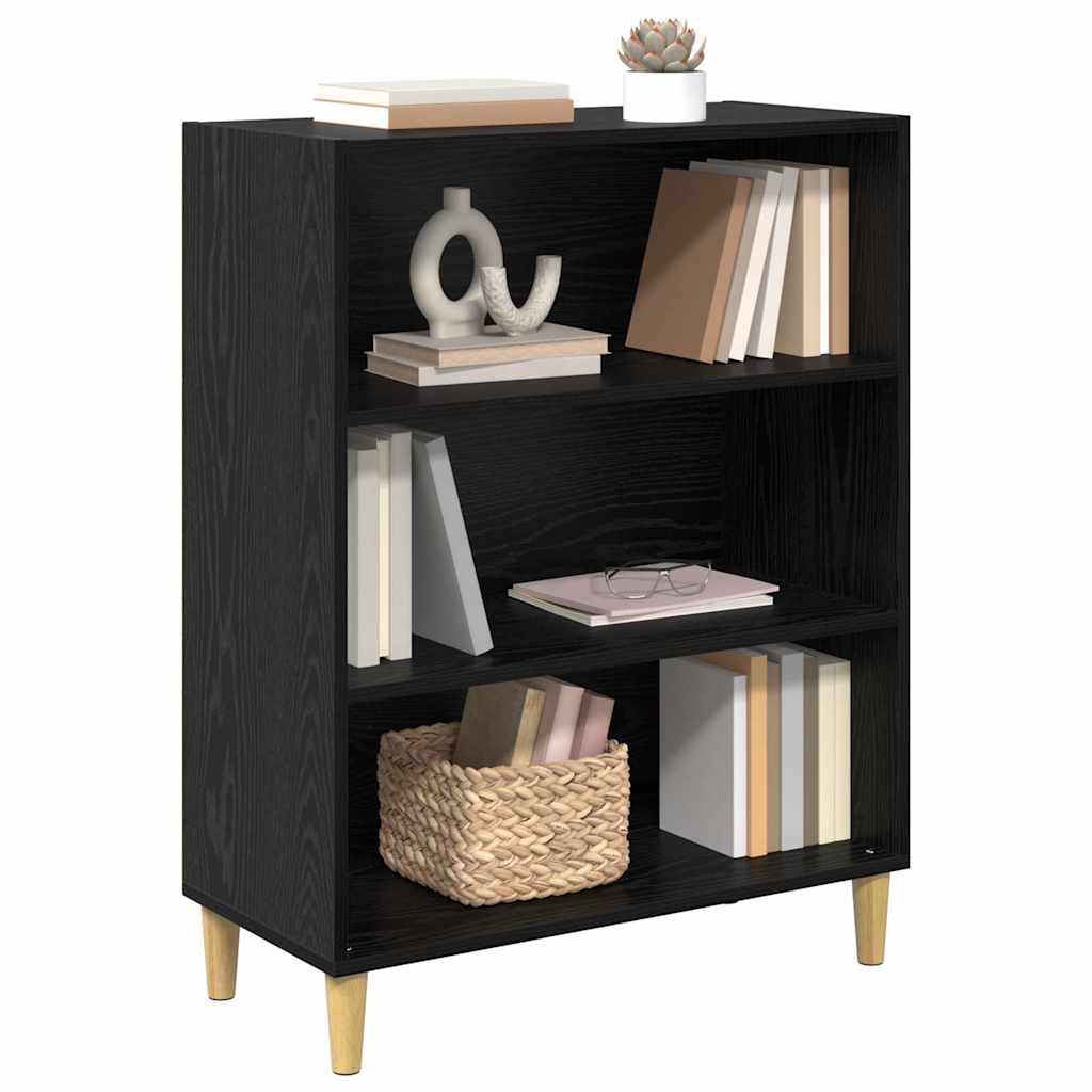 Bufet Stejar Negru 69,5 x 32,5 x 90 cm Lemn compozit — imaginea 4