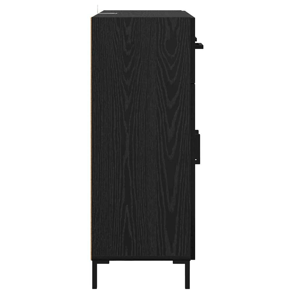 Bufet cu sertar Stejar Negru 69,5 x 34 x 90 cm Lemn compozit — imaginea 8