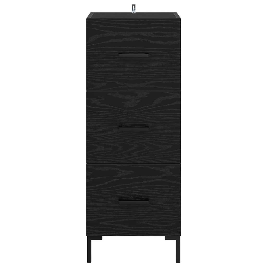 Bufet cu sertar Stejar Negru 34,5 x 34 x 90 cm Lemn compozit — imaginea 7