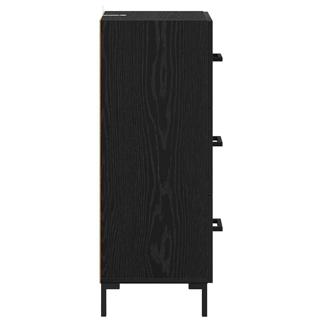 Bufet cu sertar Stejar Negru 34,5 x 34 x 90 cm Lemn compozit — imaginea 8