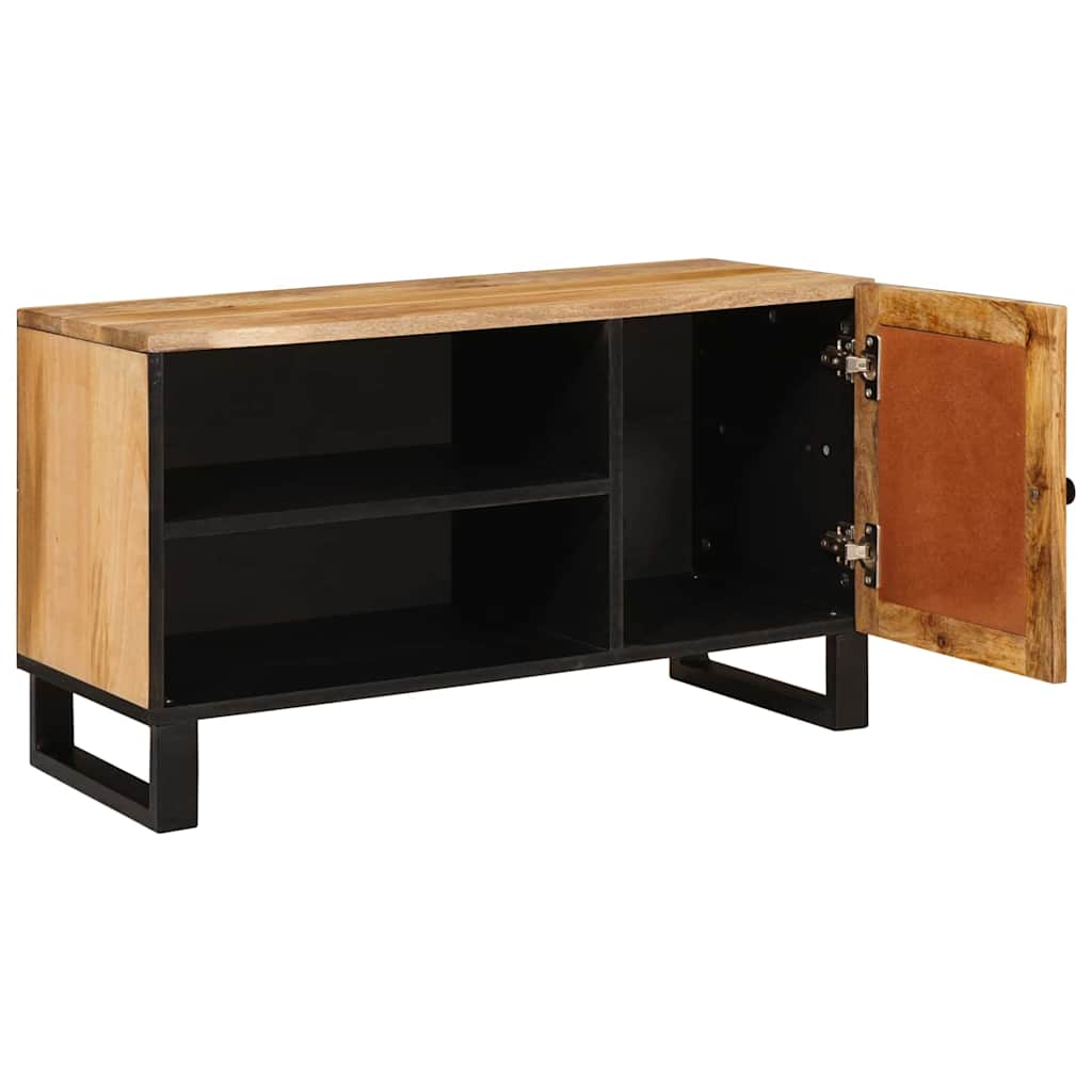 Cabinet TV cu usa Maro 80 x 31,5 x 46 cm Lemn de mango solid — imaginea 3