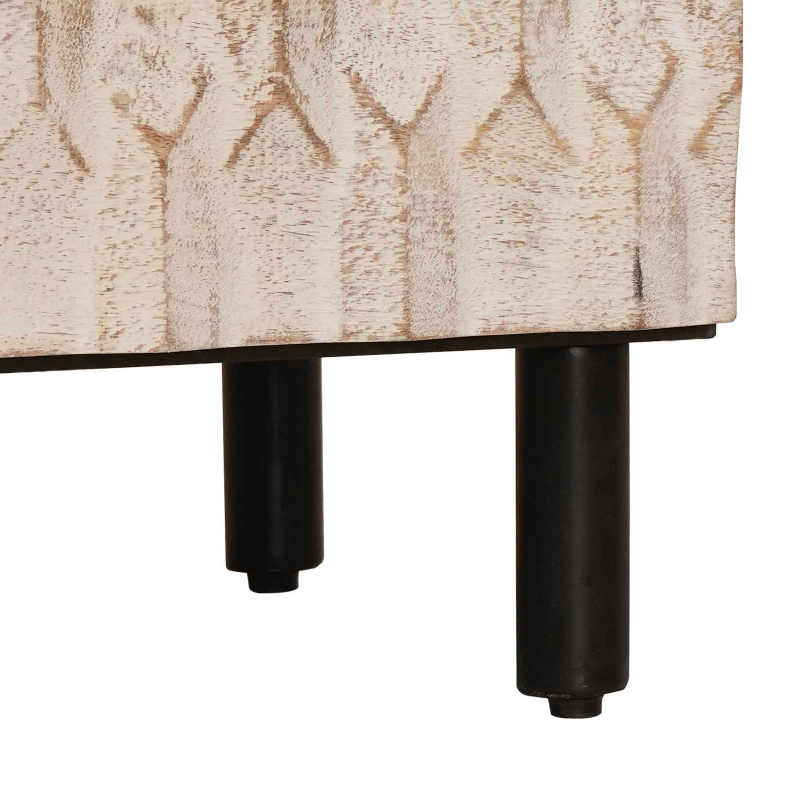 Bufet Finisaj Alb Spalat 60 x 33,5 x 75 cm Lemn de mango solid — imaginea 8