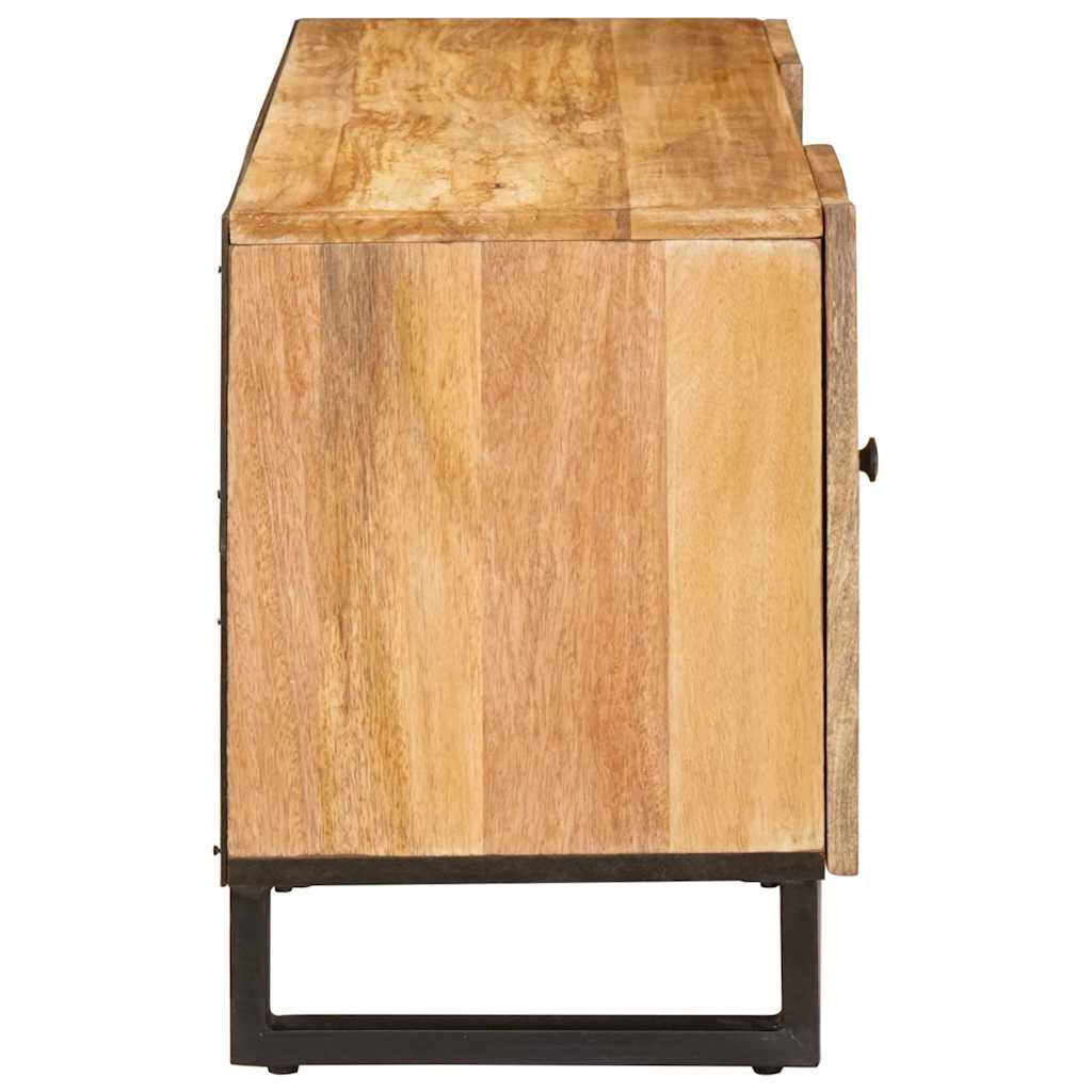 Cabinet TV cu usa Maro 105 x 33,5 x 46 cm Lemn de mango solid — imaginea 5