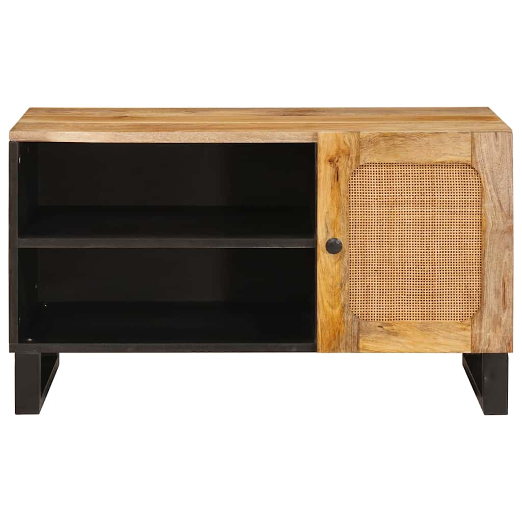 Cabinet TV cu usa Maro 80 x 31,5 x 46 cm Lemn de mango solid — imaginea 4