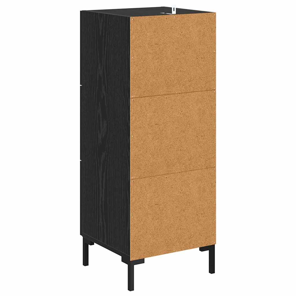 Bufet cu sertar Stejar Negru 34,5 x 34 x 90 cm Lemn compozit — imaginea 9