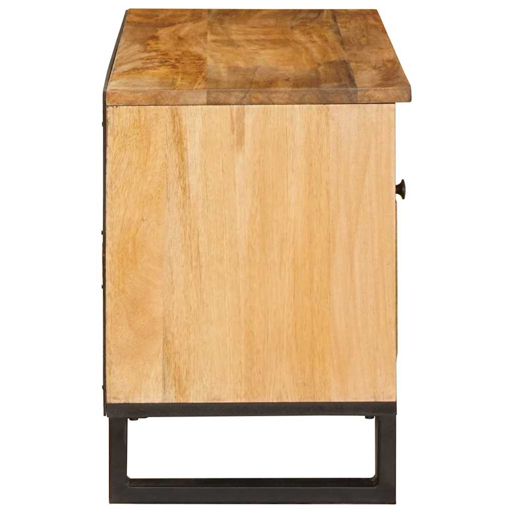 Cabinet TV cu sertar Maro 80 x 33,5 x 46 cm Lemn de mango solid — imaginea 5