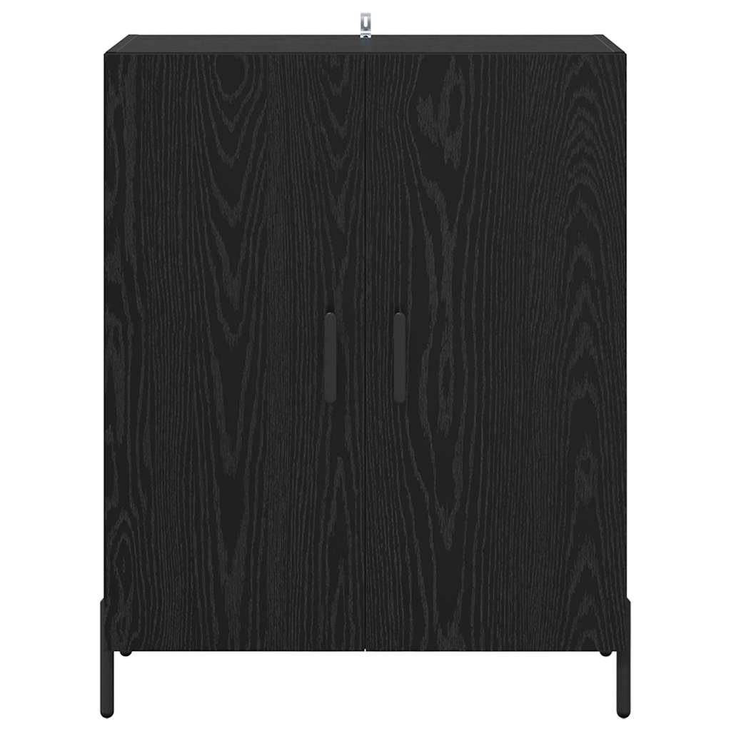 Bufet Stejar Negru 69,5 x 34 x 90 cm Lemn compozit — imaginea 7