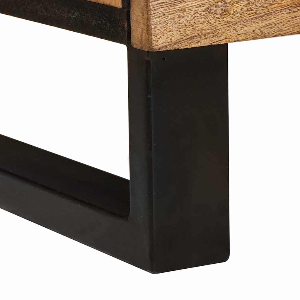 Cabinet TV cu raft Maro 105 x 33,5 x 46 cm Lemn de mango solid — imaginea 9