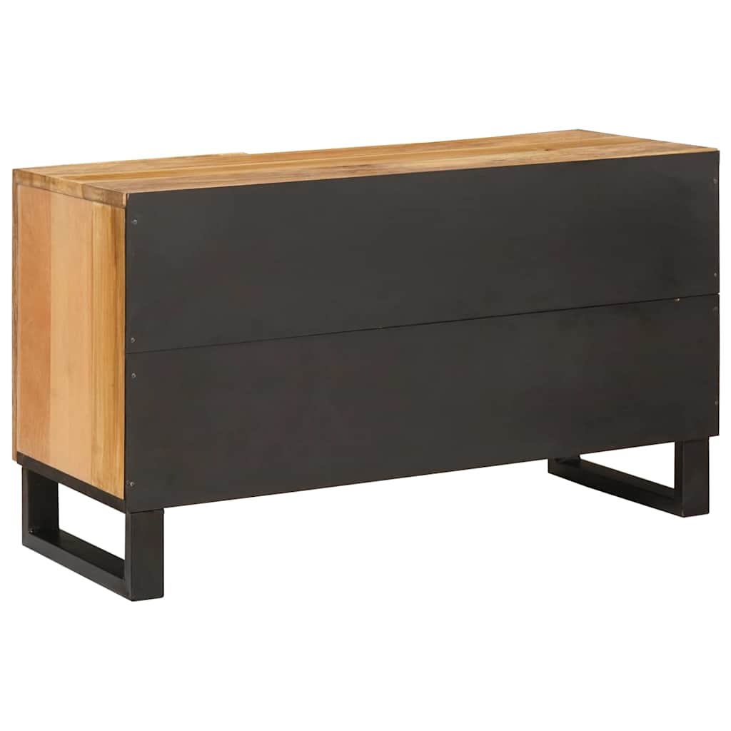 Cabinet TV cu usa Maro 80 x 31,5 x 46 cm Lemn de mango solid — imaginea 6