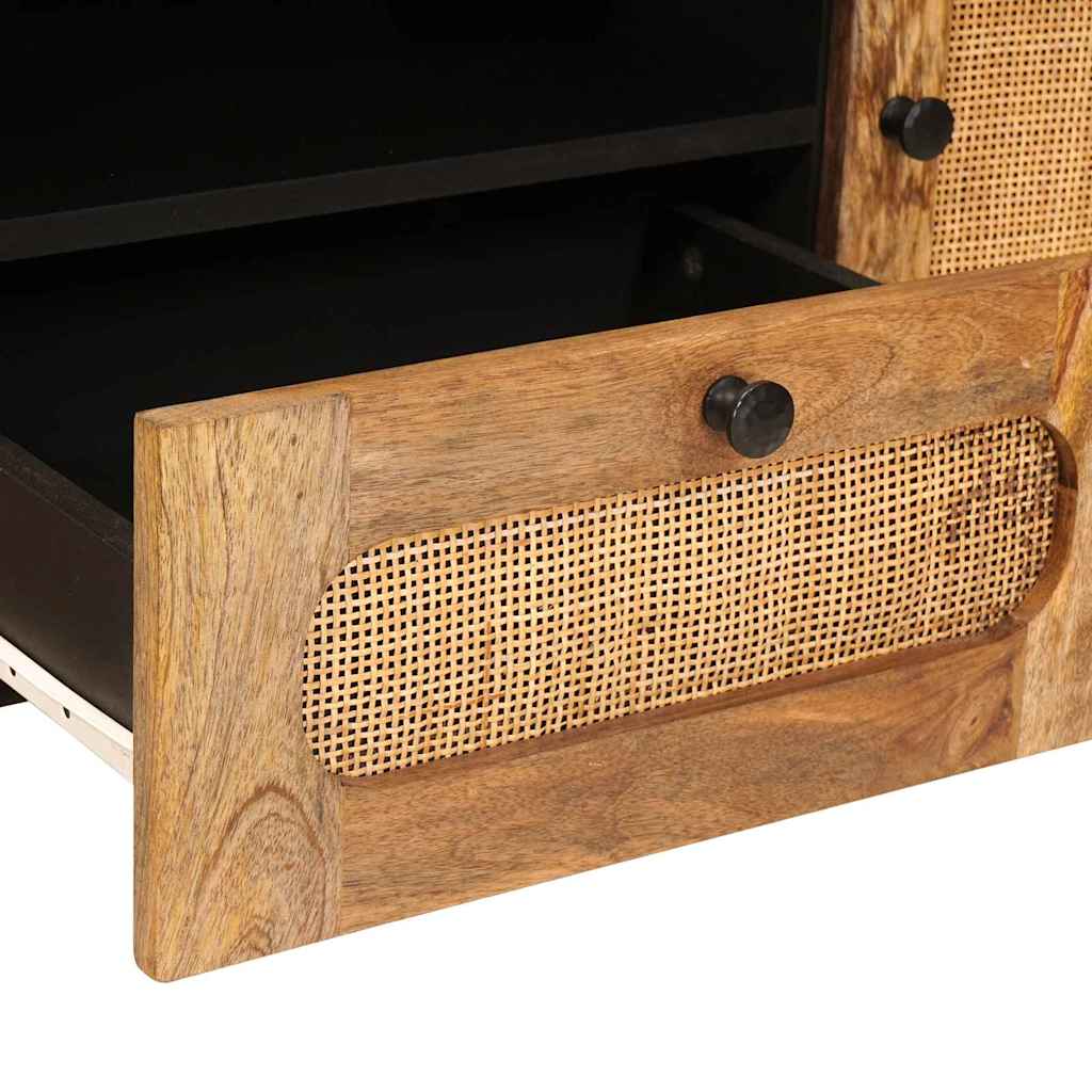 Cabinet TV cu usa Maro 105 x 33,5 x 46 cm Lemn de mango solid — imaginea 9