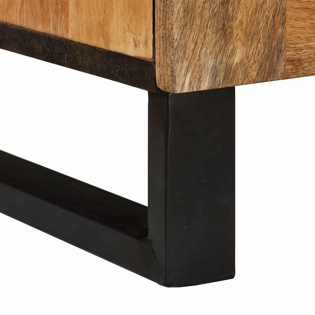 Cabinet TV cu usa Maro 105 x 33,5 x 46 cm Lemn de mango solid — imaginea 10