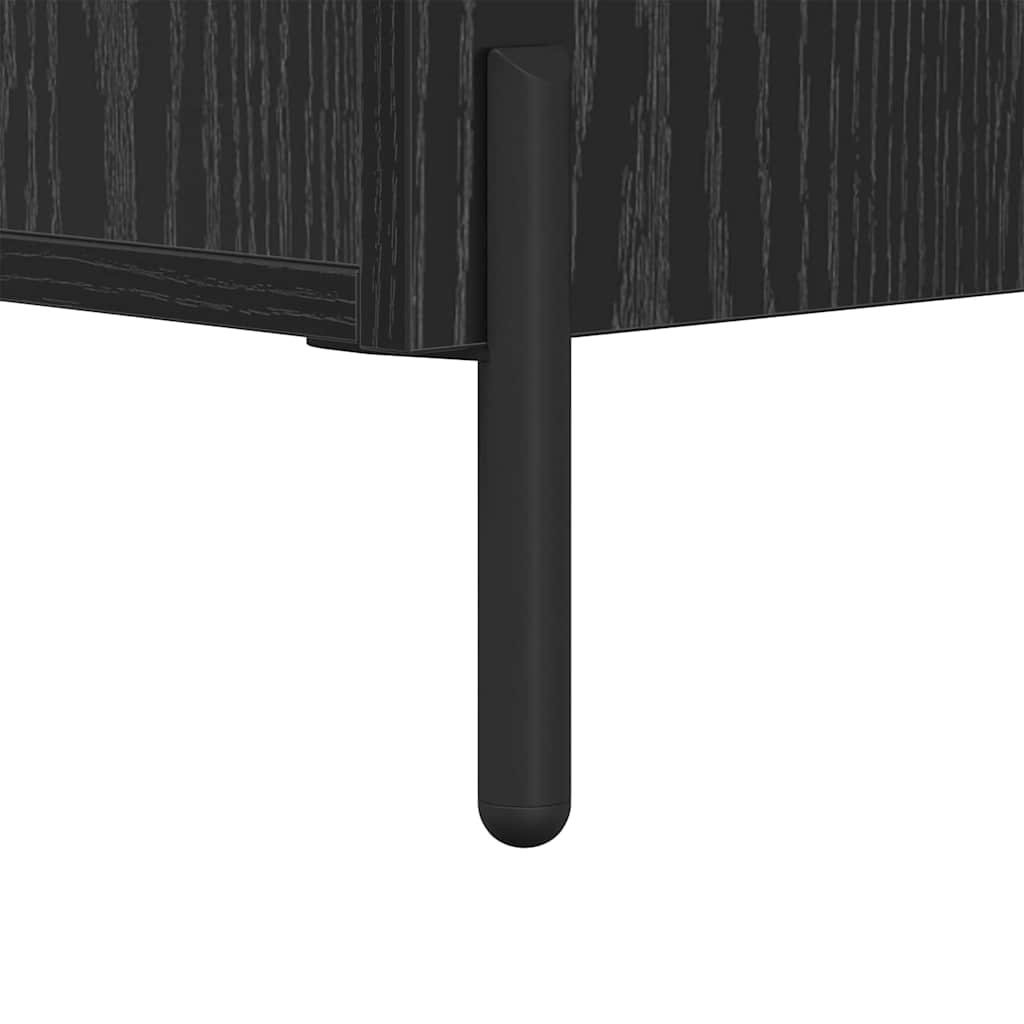 Bufet Stejar Negru 69,5 x 34 x 90 cm Lemn compozit — imaginea 11