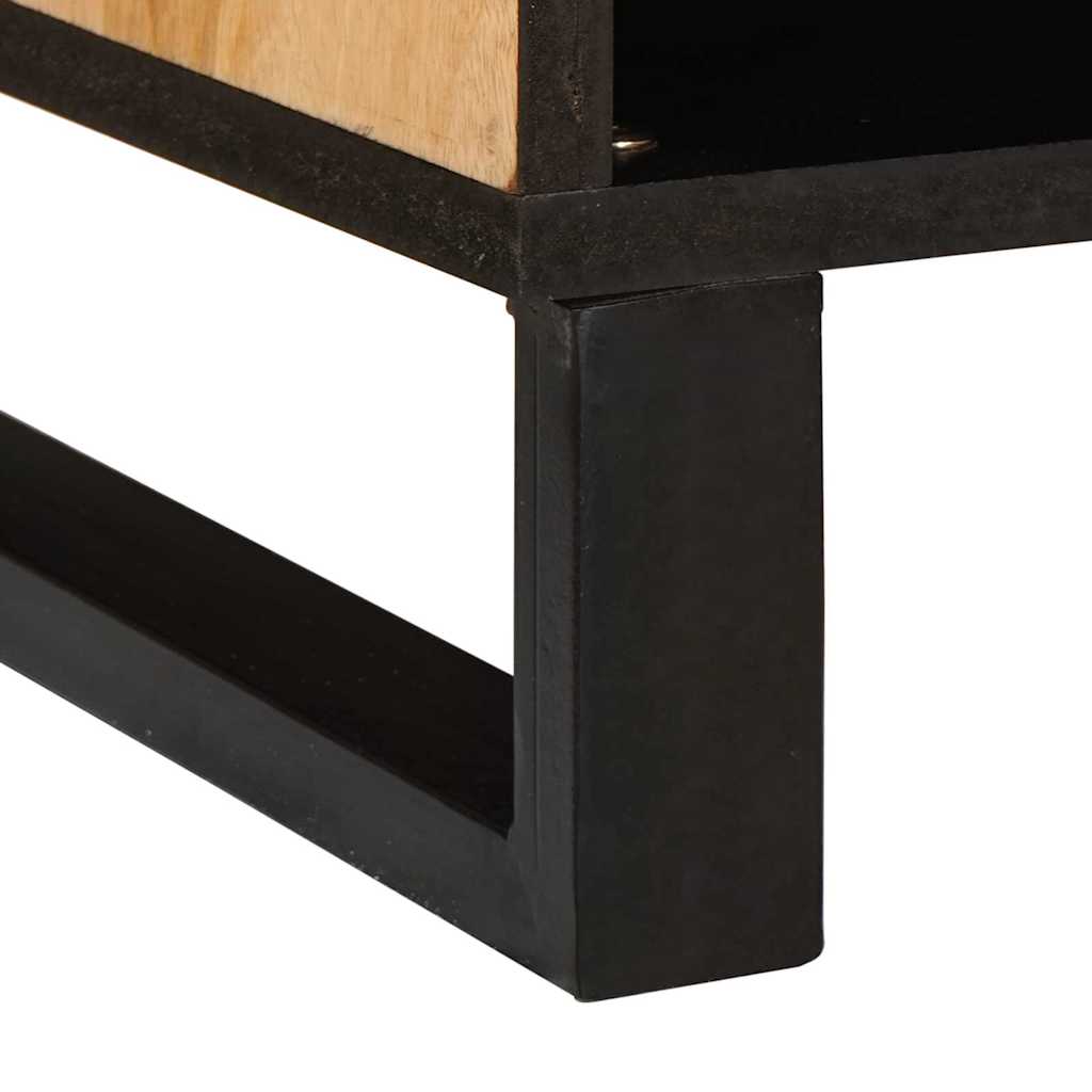 Cabinet TV cu usa Maro 80 x 31,5 x 46 cm Lemn de mango solid — imaginea 9