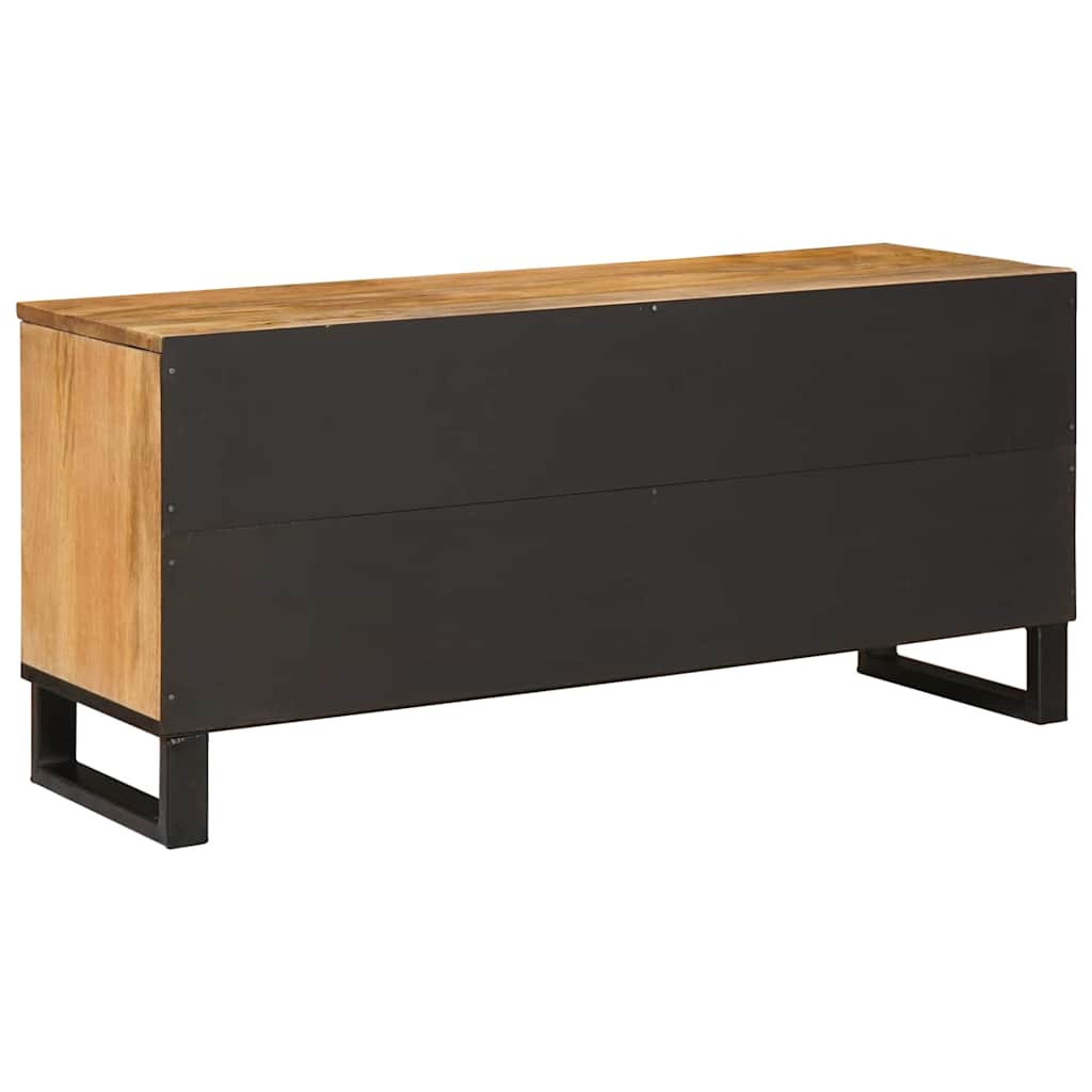 Cabinet TV cu raft Maro 100 x 33,5 x 46 cm Lemn de mango solid — imaginea 6
