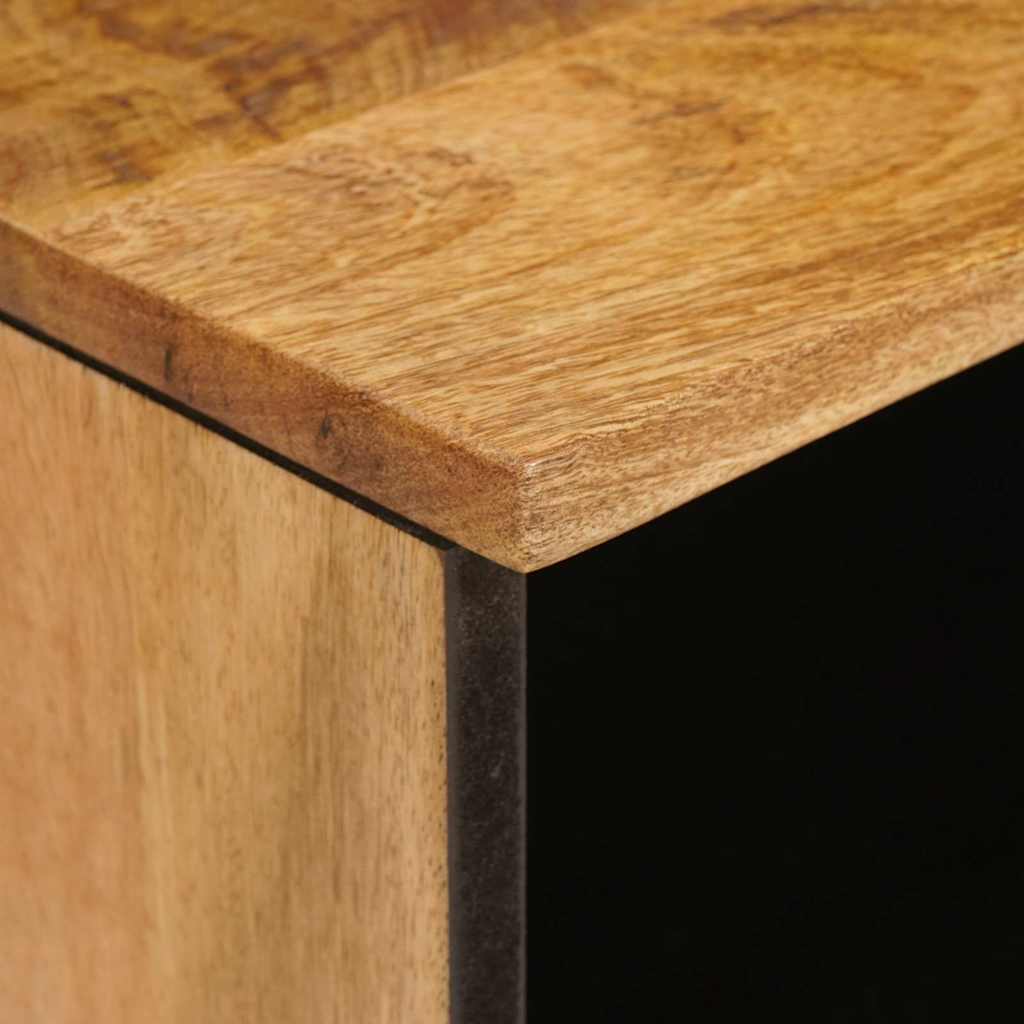 Cabinet TV cu raft Maro 100 x 33,5 x 46 cm Lemn de mango solid — imaginea 7