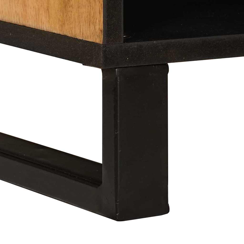 Cabinet TV cu raft Maro 100 x 33,5 x 46 cm Lemn de mango solid — imaginea 8