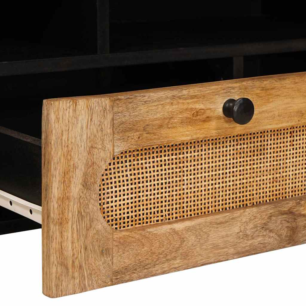 Cabinet TV cu raft Maro 100 x 33,5 x 46 cm Lemn de mango solid — imaginea 9