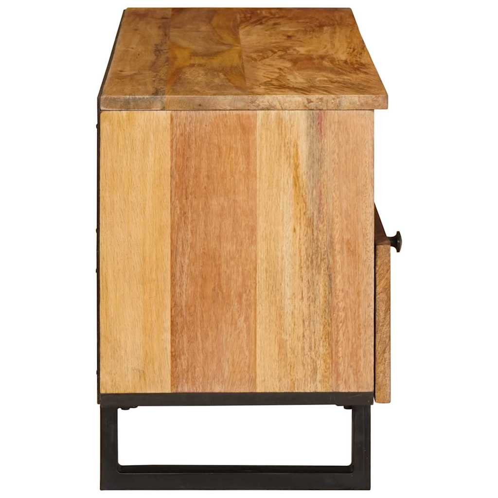 Cabinet TV cu raft Maro 100 x 33,5 x 46 cm Lemn de mango solid — imaginea 5