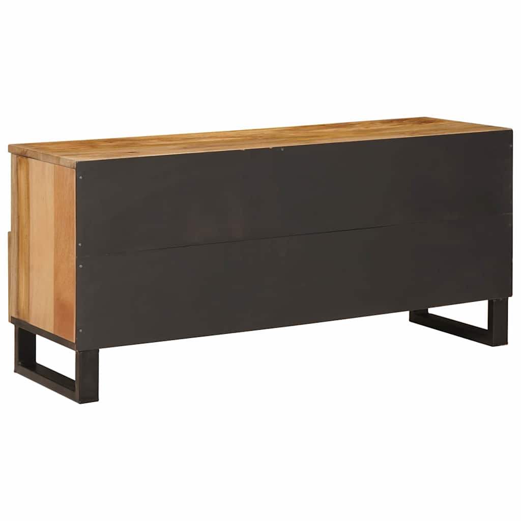 Cabinet TV cu raft Maro 100 x 33,5 x 46 cm Lemn de mango solid — imaginea 6