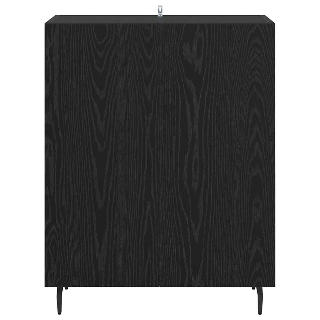 Bufet Stejar Negru 69,5 x 34 x 90 cm Lemn compozit — imaginea 7