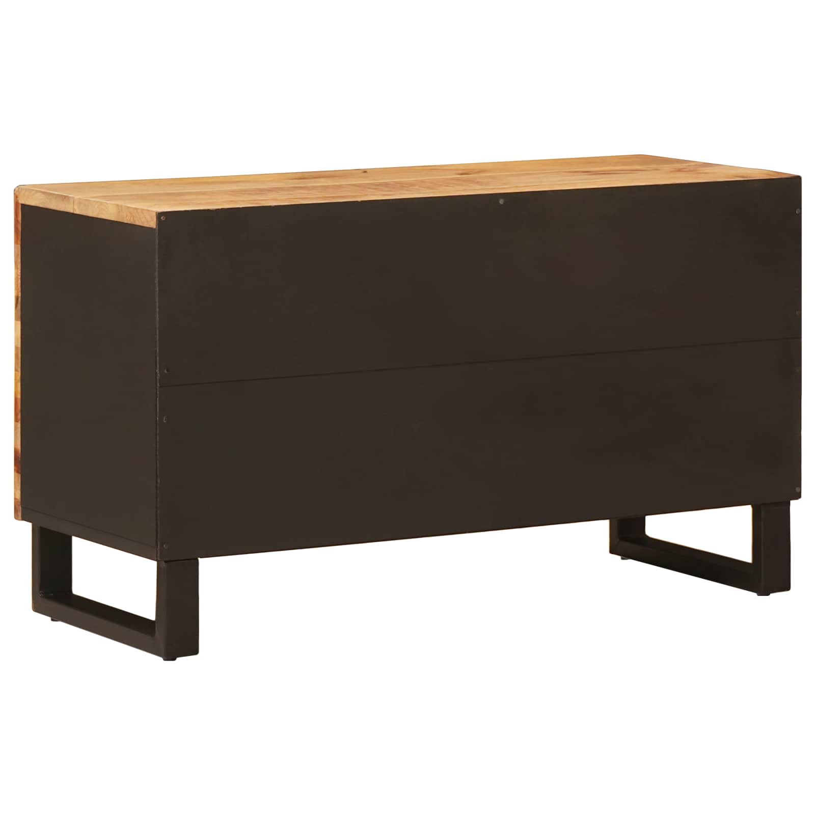 Cabinet TV cu raft Maro 80 x 31,5 x 46 cm Lemn de mango solid — imaginea 5