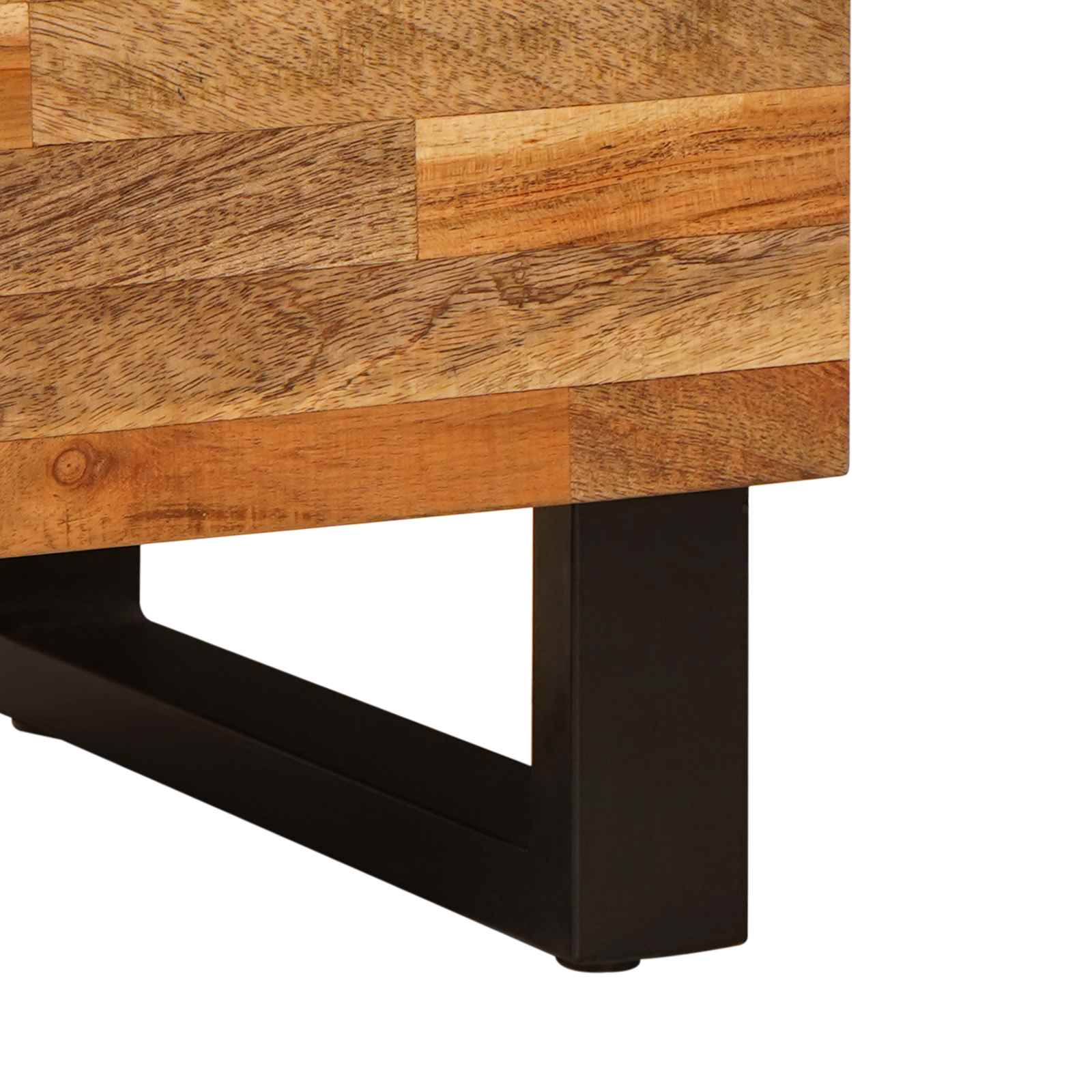 Cabinet TV cu raft Maro 80 x 31,5 x 46 cm Lemn de mango solid — imaginea 8