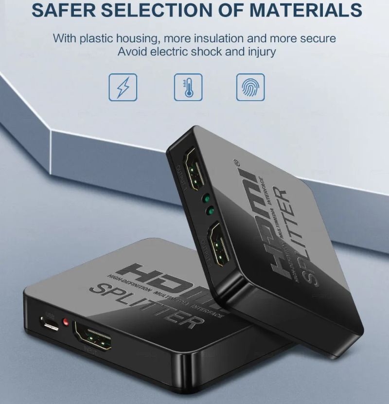 Splitter HDMI 1x2 4K cu Amplificator Staryon® 1 In 2 Out HDMI - Suporta pana la 1080P/60Hz, HDCP 1.4, Suport 3D, Negru - imagine 5