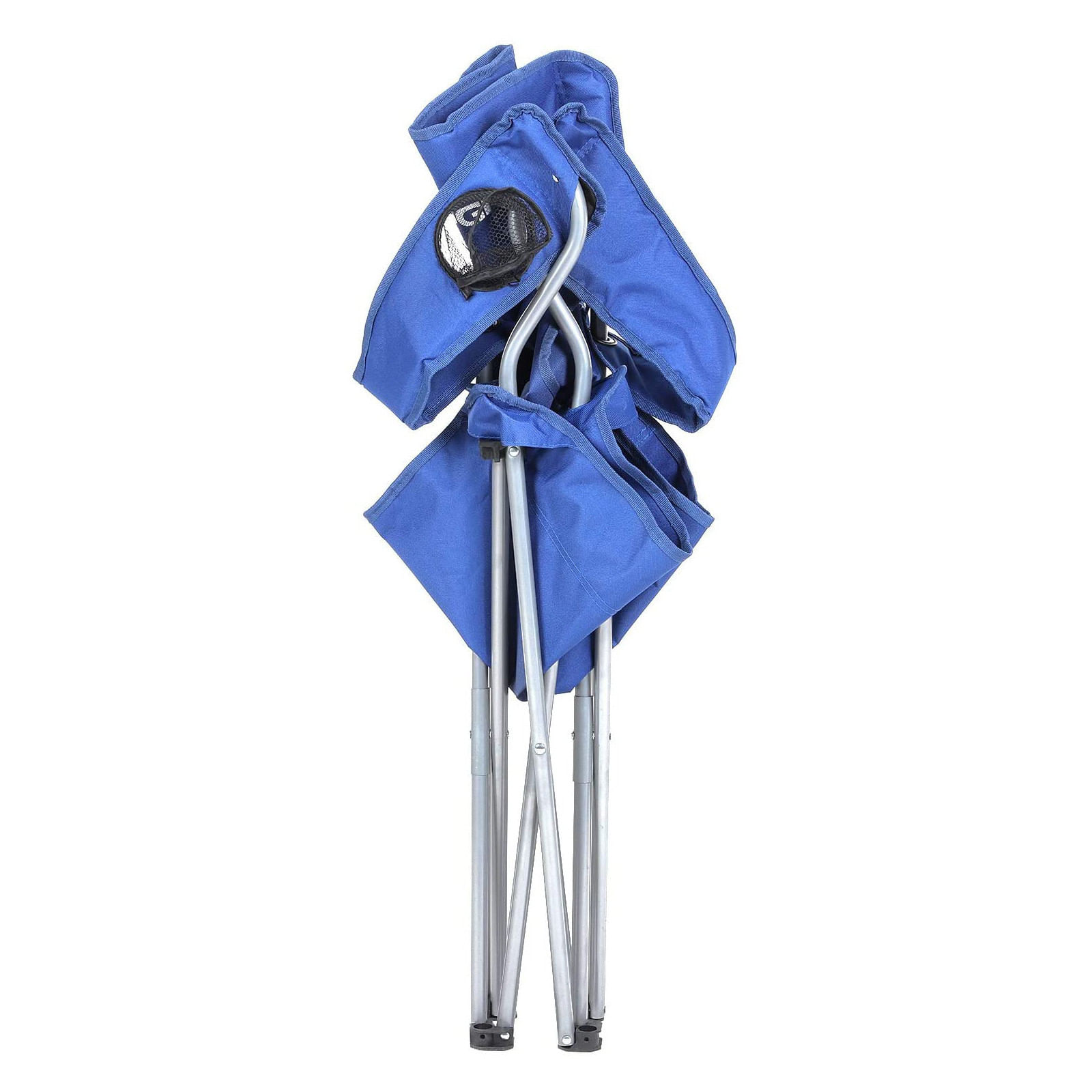 Set 2 scaune pliabile de camping sau pescuit, suport pahar, maxim 150kg, albastru — imaginea 9