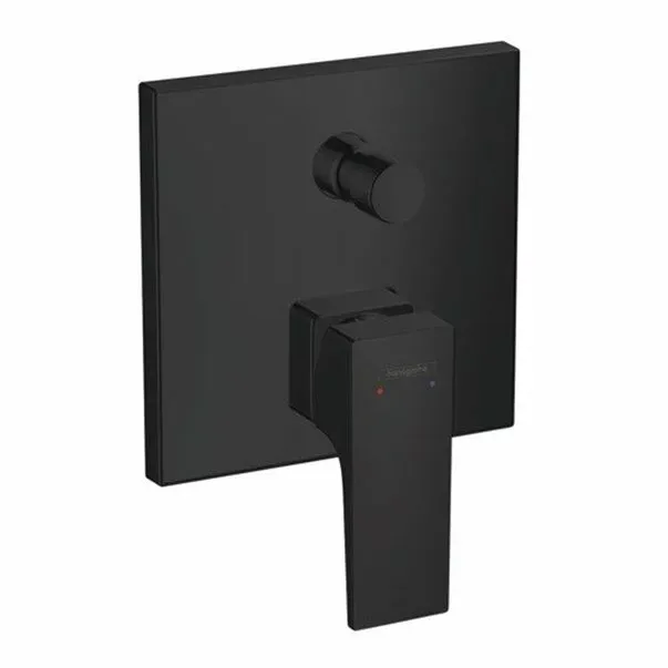Baterie cada - dus incastrata Hansgrohe Metropol negru mat — imaginea 2