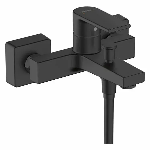 Baterie cada - dus Hansgrohe Vernis Shape monocomanda negru mat — imaginea 3