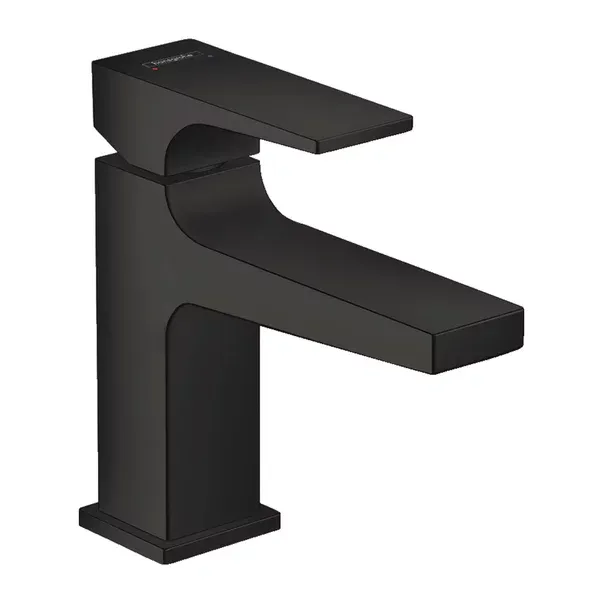 Baterie lavoar Hansgrohe Metropol 100 cu ventil Push-Open negru mat — imaginea 2