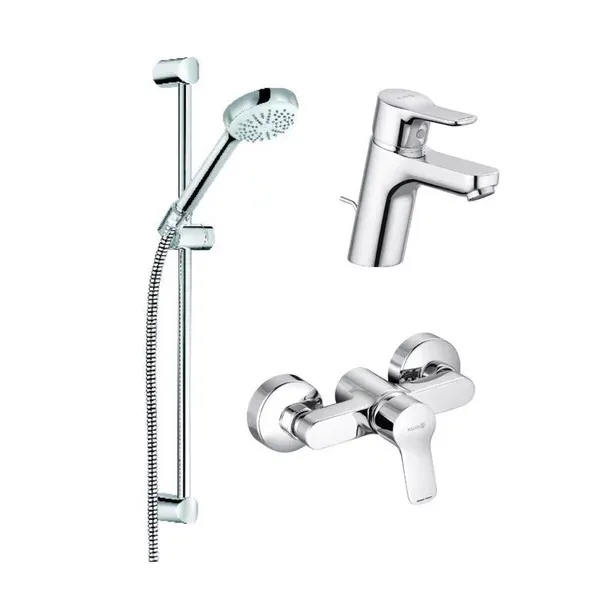 Set baterie lavoar baterie dus si set dus Kludi Pure&Easy crom — imaginea 6