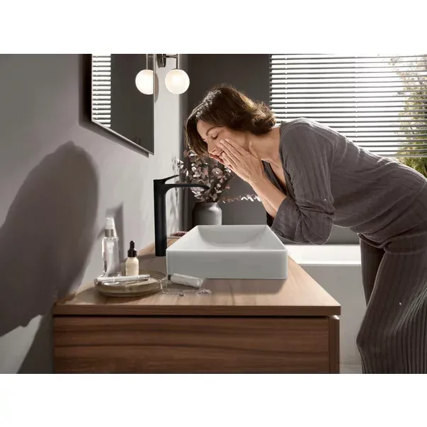 Baterie lavoar inalta Hansgrohe Vivenis 250 monocomanda negru mat — imaginea 4