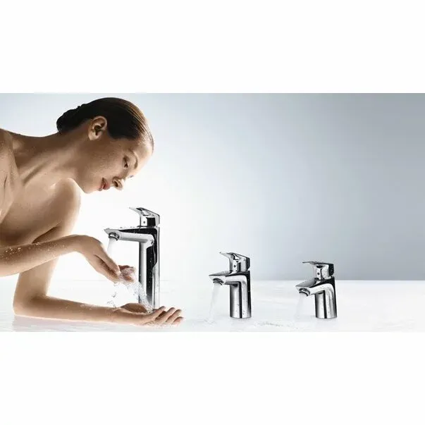 Baterie lavoar inalta Hansgrohe Logis 190 fara ventil crom lucios — imaginea 5