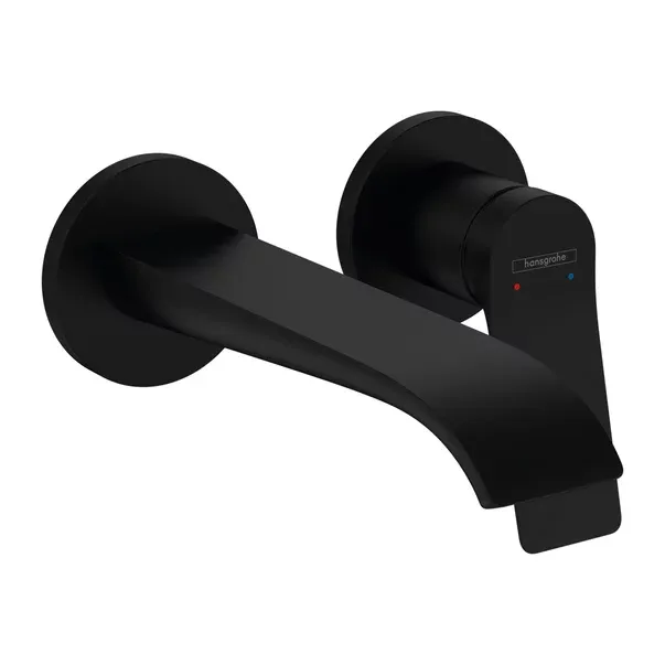 Baterie lavoar incastrata Hansgrohe Vivenis cu pipa 19.2 cm negru mat fara corp ingropat — imaginea 2
