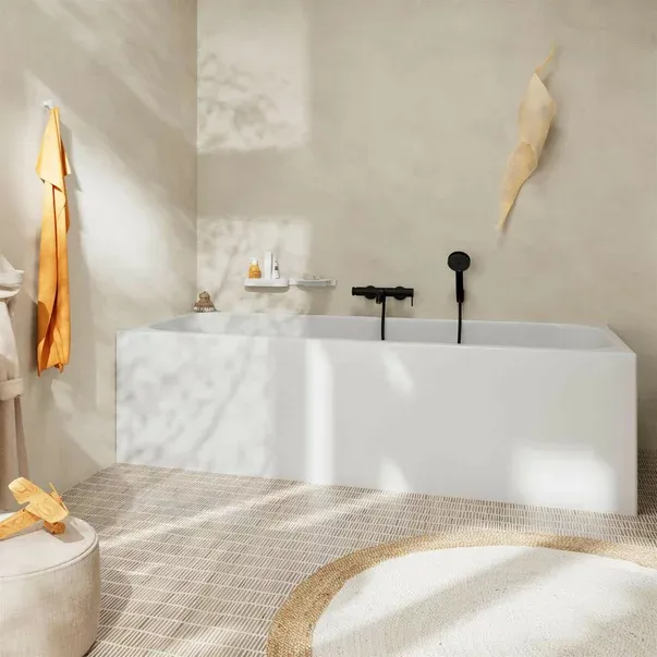 Baterie cada - dus negru mat Hansgrohe Tecturis S — imaginea 3