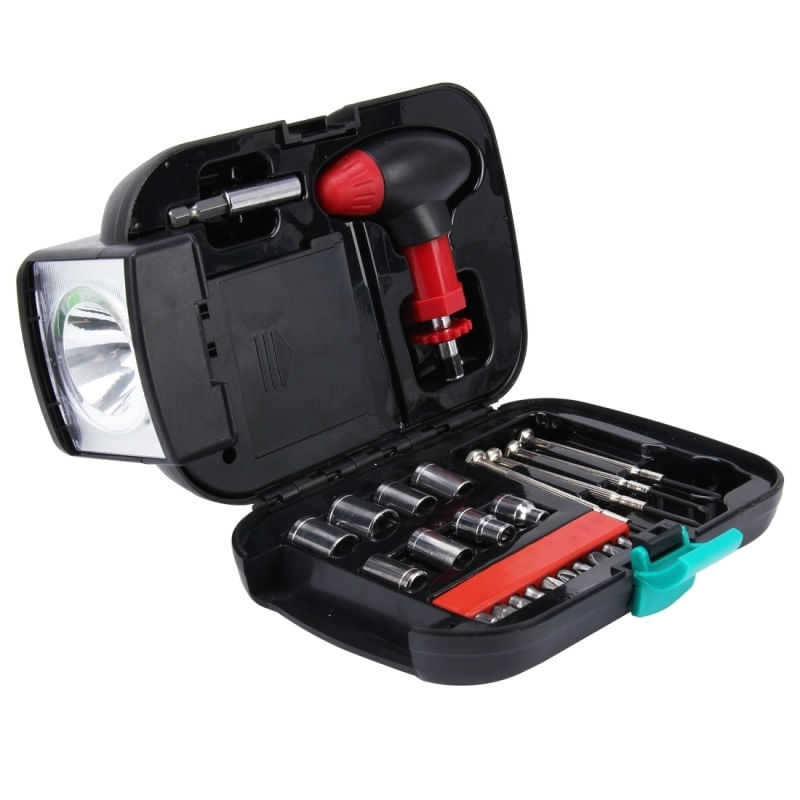 Set trusa de chei incorporatacu lanterna Flash tool box 23 bucati/set — imaginea 4