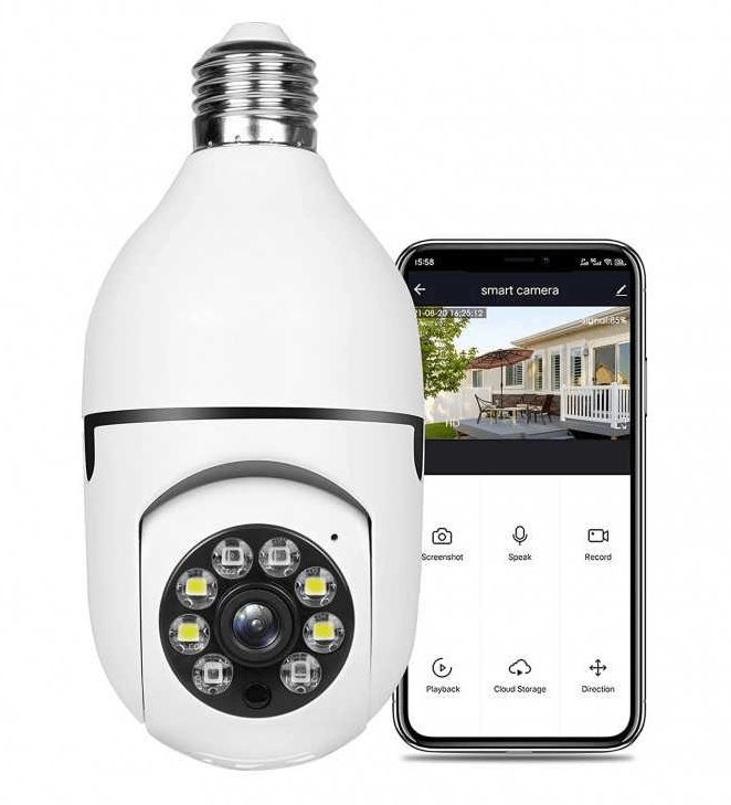 Camera de supraveghere Wifi SOCLU E27 rotatie 360 grade SMART XL