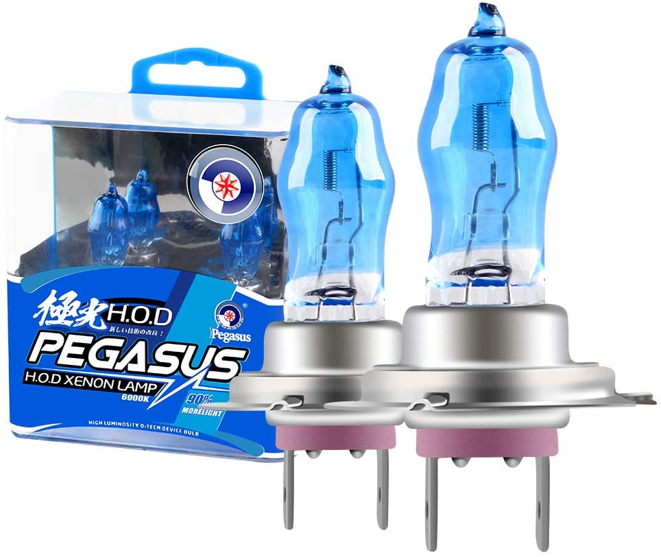 Set 2 becuri Pegasus H7 Xenon EFFECT halogen putere 100W 1500 lumeni temperatura 6000K