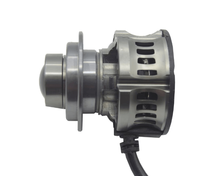 Set 2 becuri V6 auto LED H7 de 100W 6000k lumina alb rece si flux luminos