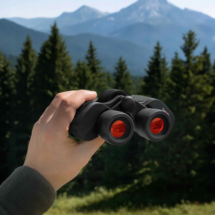 Binoclu compact, NewEvo®, Zoom 50x50, Viziune zi/noapte, BAK4 Prism, Negru