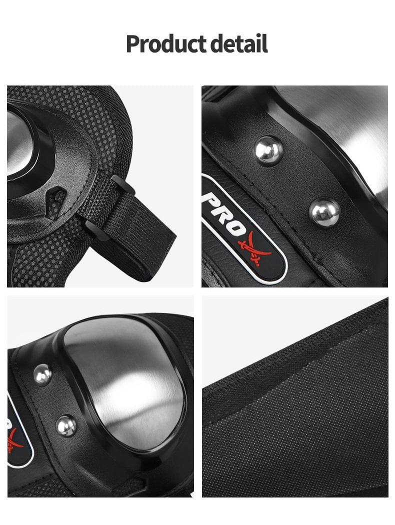 Set Protectii Moto Genunchi si Coate, Curele Ajustabile, Design Ergonomic, Pentru Moto,Scuter,ATV,Enduro,Bicicleta,Negru - imagine 3