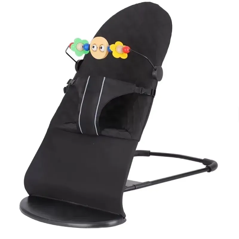 Scaun de dormit pentru bebelusi din plastic durabil ABYZ leagan balansoar potrivit pentru varsta 0-12 luni negru