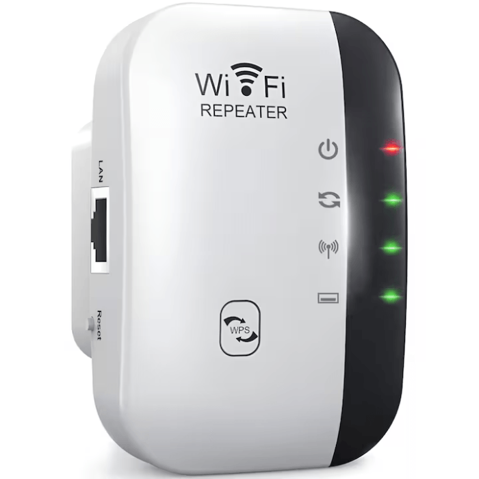 Extensor Wi-Fi Brivoo MMGOQQT, 300 Mbps, 2.4 GHz, Port LAN RJ45, Compact