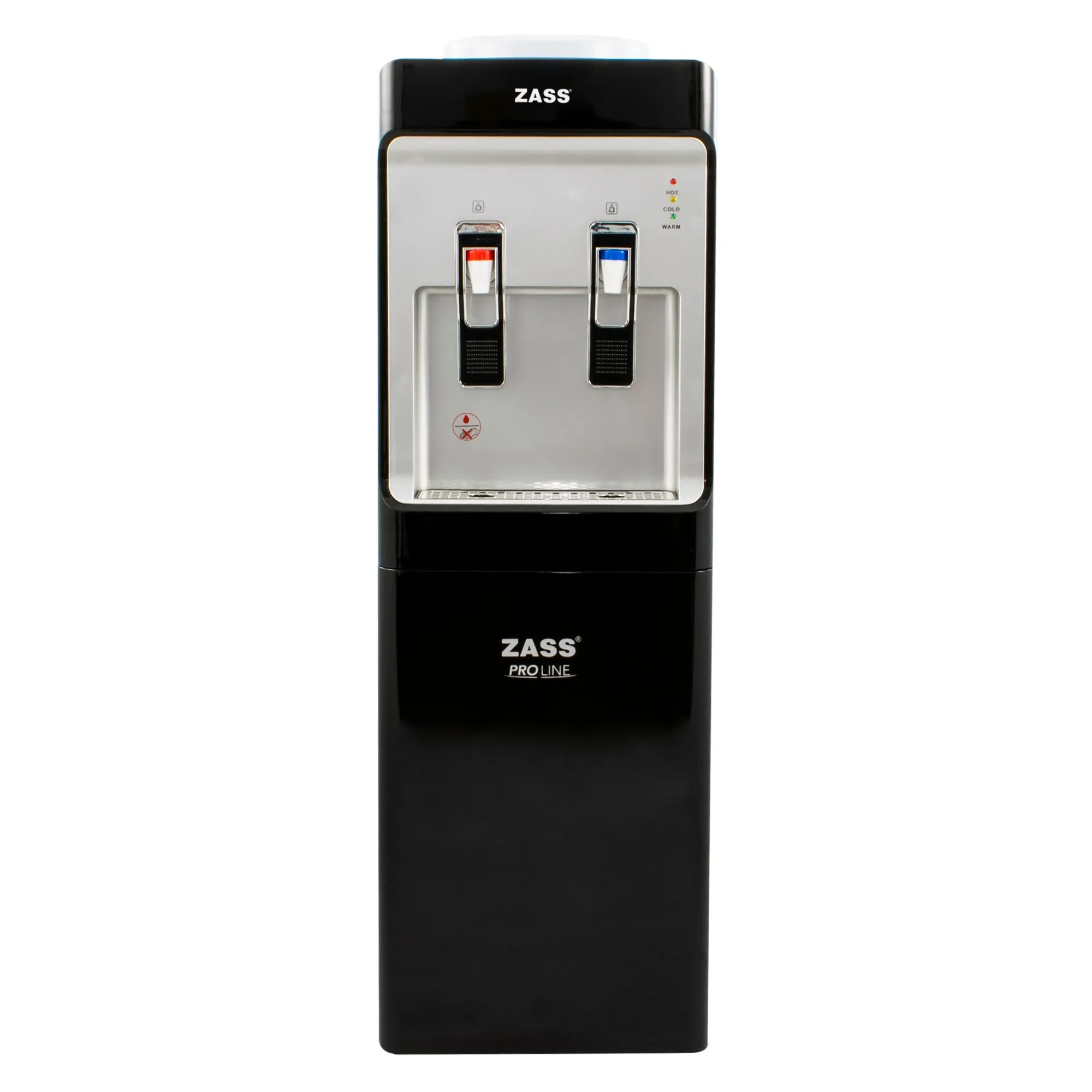 Dozator apa ZASS ZWD-10 CR cu mini-frigider 12L, compresor, rezervoare inox, 550W incalzire, 80W racire, Brivoo®